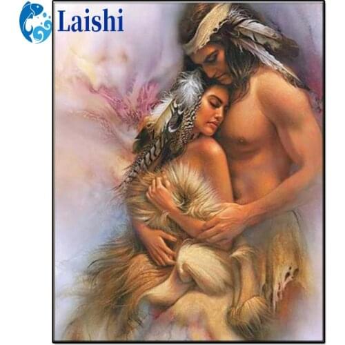 New Indian couple Diamond Painting DIY full square Round drill Diamond Embroidery mosaic stitch cross Rhinestone Home Decoration