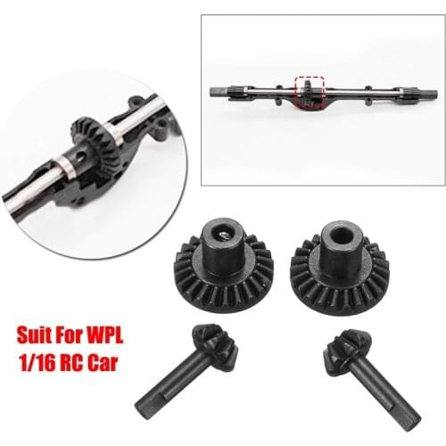 Car Metal Spare Part Upgrade Metal Front & Rear Axle Gear Shaft Driving Gear Set for WPL C14 C24 B14 B24 MN D90 D91
