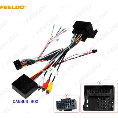 FEELDO Car 16pin Audio Wiring Harness With Canbus Box For MG ZS/HS/GS MG6 Roewe with Panoramic Stereo Installation Wire Adapter