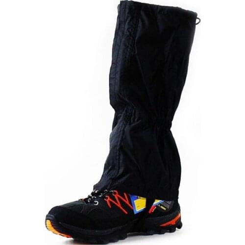 Free Shipping 1 Pair Black Waterproof Outdoor Hiking Walking Climbing Hunting Snow Legging Gaiters