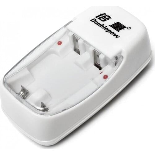 Doublepow 2 Slots NiMH NiCD Battery Charger Quick Smart Intelligent Charger for AA AAA Ni-MH Ni-CD Battery with LED Indicator
