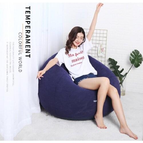 Flocking inflatable lazy football sofa Small family type household single person sofa special price leisure entertainment stool