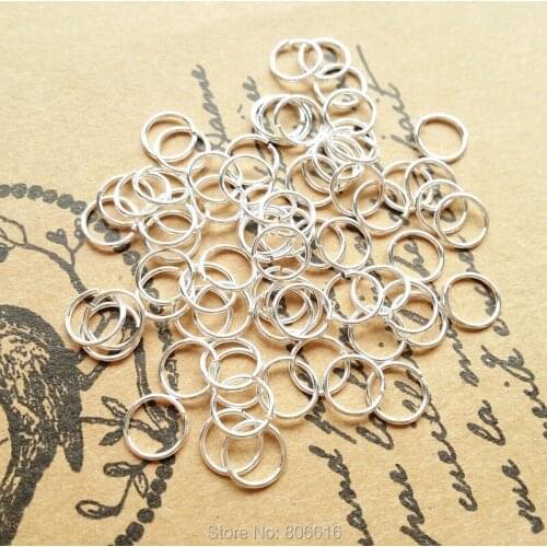 " Fake One Penalty Ten " 6.0MM (5g=70pcs) 925 Sterling Silver Jump Rings & Split Rings Jewelry Accessories Findings