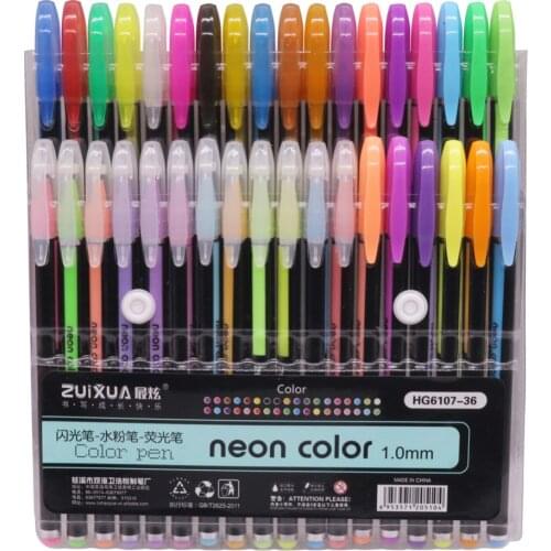 1 Bag Flash Pen Highlighter 36/24/18/12 Colors Gouache Highlighter Painting Watercolor Brush Student Gift Learning Supplies