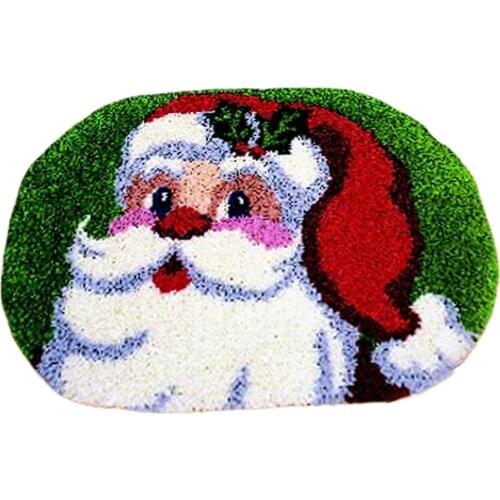Knotting set carpet adults, knotted carpet to knot yourself, Santa Claus carpet