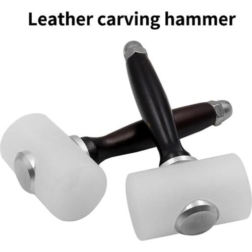 URANN T Shape Leather Carving Hammer Nylon Hammer Wood Handle Leather Carving Mallet Craft Hand Tool For Jewelry/Craft/DIY