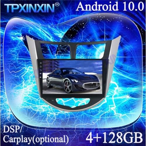 Android 10.0 4+128G Carplay For Hyundai Verna Full Touch Multimedia Player Tape Recorder GPS Navigation Auto Radio Head Unit DSP