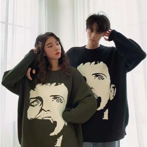 Men Sweater 2021 New Autumn Collection New Trend Loose Knit Pattern Adorns Casual Men S Pullovers Clothes Hombre Sweater