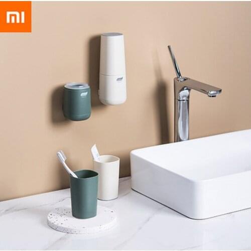 Xiaomi Toilet punch-free toothbrush rack toothbrush cup toothbrush storage box multifunctional mouthwash cup wall hanging