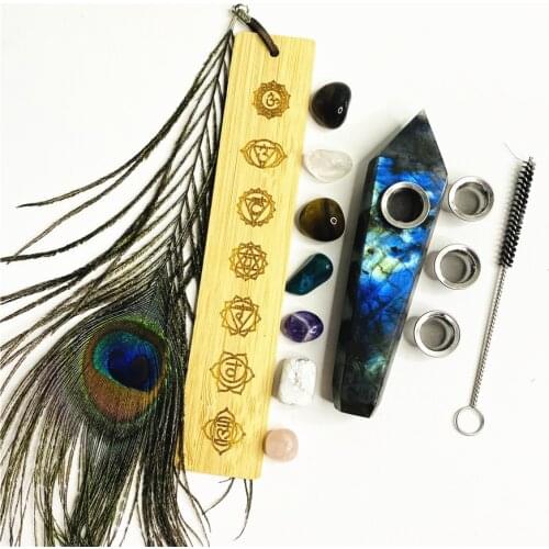 Natural Quartz Smoking Pipe Crystal Point Wand Healing Crystal GemstoneWith Metal Filter Wholesale Price