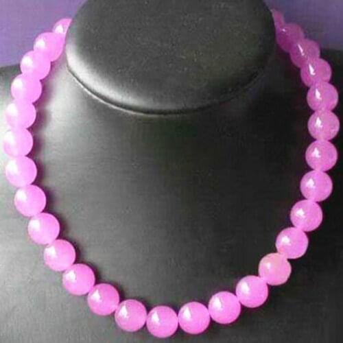 New fashion 12mm Alexandrite natural stone jades round beads necklace chalcedony jades beads for women jewelry 18inch BV222