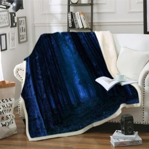 Blankets For Adults Forest Landscape Polyester Blanket 3d Printed Blanket For Sofa Throw Blanket For Home Travel