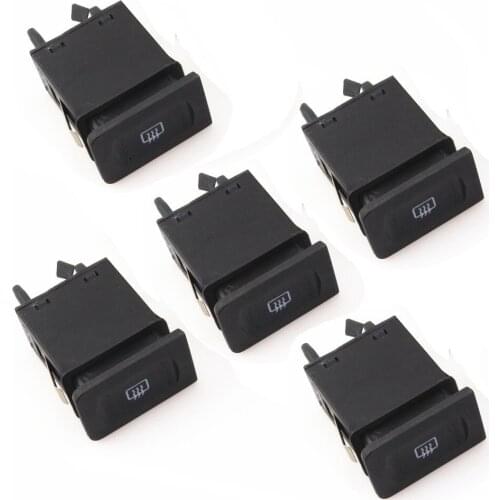 FHAWKEYEQ 5 Psc Car Rear Window Defrost Heater Switch Adjust Button New For VW Golf MK4 Jetta MK4 Bora 4 1J0 959 621C 1J0959621C