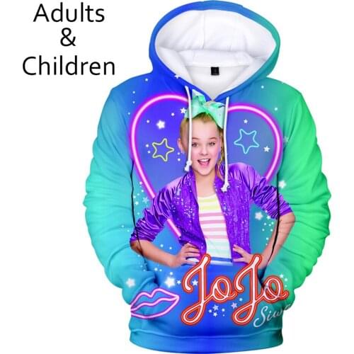 Popular JOJO SIWA 3D Hoodies Boys Girls Sweatshirt Harajuku Spring Autumn Kids JOJO SIWA 3D Hoodies Men Women warm Pullovers