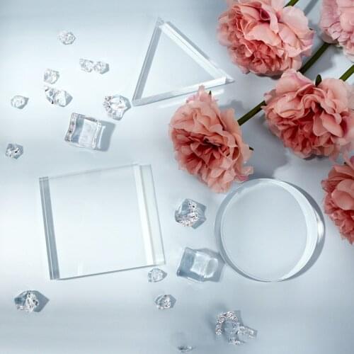 Transparent Acrylic Plate Photography Auxiliary Props Ornaments Cosmetics Support Products Shooting Background for Photo Studio
