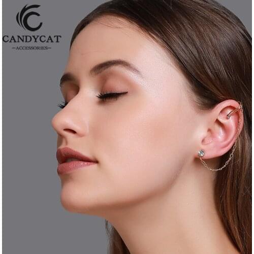 Trendy Tassel Clip Earrings Minimalist One-piece Earrings Non Pierced Ear Cuff Chain Earrings Women Jewelry Party Gifts 2020