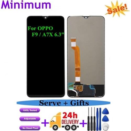 For OPPO F9 / A7X 6.3" LCD Display Touch Screen Digitizer Assembly + Tools Replacement Parts 100% Tested LCDs