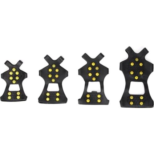 E65F 1 Pair S M L XL 10 Studs Anti-Skid Snow Climbing Shoe Spikes Ice Grips Cleats Crampons Anti Slip Shoes Cover