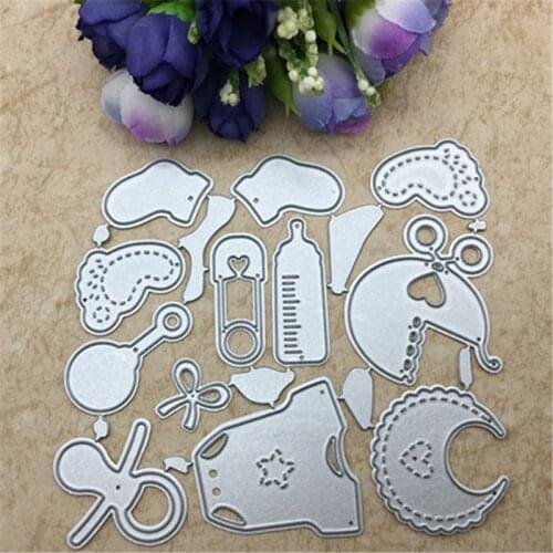 12Pcs/ Set Cute Baby Suit Metal Cutting Dies Stencils DIY Scrapbooking Decorative Gift Cards Making Scrapbooking Craft New Dies