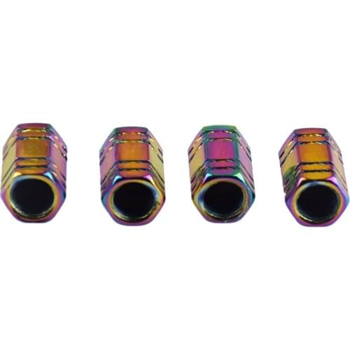 4 X Hexagonal Tire Valve Caps Tire Stem Valve Caps For Cars Motorcycle Bikes