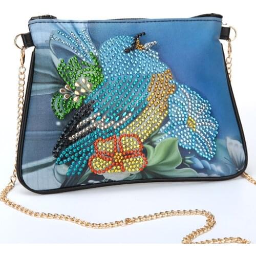 5D DIY Diamond Painting little bird Leather Crossbody Chain Bags DIY Diamond Embroidery Bag Wallet Pouch