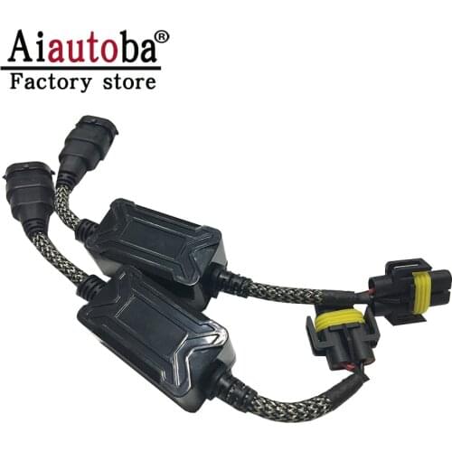Aiautoba 2pcs LED Headlight Canbus Anti-Flicker Harness H1 H3 LED Bulbs Resistor Decoder Error Free Conversion Kit for H8 H7 H11