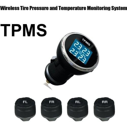 Wireless Tire Pressure Monitoring System Car TPMS with 4 external Car sensor