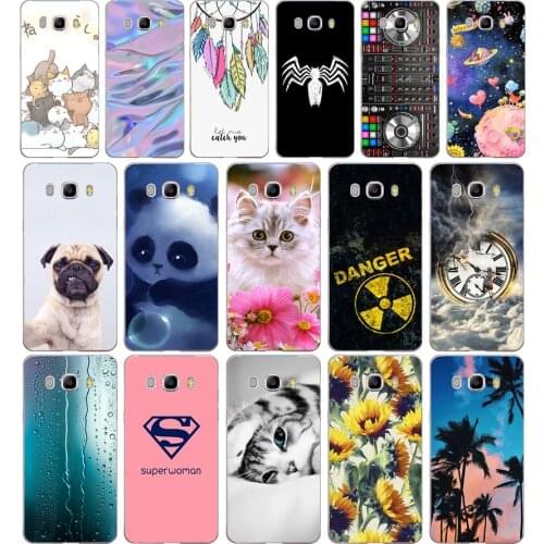 W Phone Case For Samsung Galaxy J5 2016 J510F Soft Silicone TPU Cartoon Protector Cover Cases For Samsung J5 2016 J510 Bumper