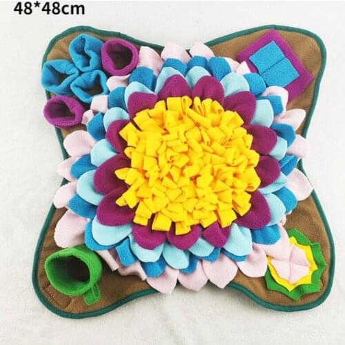 Comfoetable Pet Dog Snuffle Mat Colorful Nose Smell Training Sniffing Pad Dog Puzzle Toy Slow Feeding Mats Food Dispenser Carpet