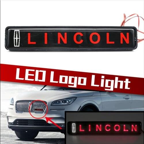 For Lincoln Car Vehicle SUV Badge Emblem DRL Day Running Light Hood Grill Grille Bonnet Led Logo Lamp