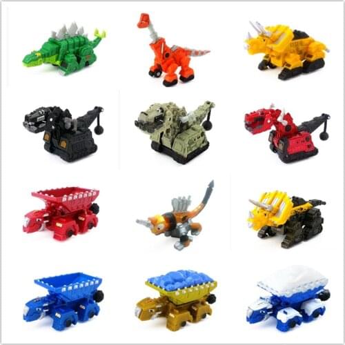 FGHGF Dinotruxs Dinosaur Truck Rollodon TY Rux Dozer Skya Ton-Ton Scoot Pounder Garby Figures For Kidy Gift