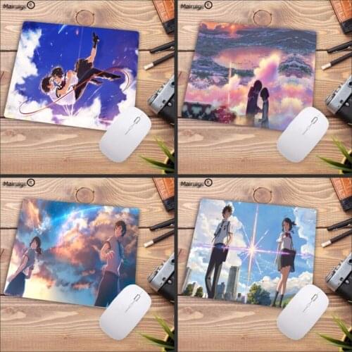 Mairuige Japanese Anime Boys And Girl Computer Gaming keyboard Small Mouse Pad Mousepads Decorate Your Desk Non-Skid Rubber Pad