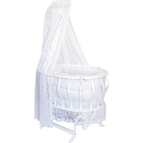 Ladybug Crib White Lux Tulip Filet Lace Beech Tree Kansasorejen Madde İçermez