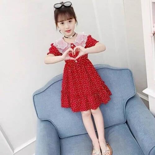 Summer Girls Dress12 Childrens Clothes Sweet Little Fresh Elegant Dress Fashion Dresses8 Years Old7 Children6 Girls Party Dress