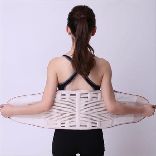 Men Women Neoprene Lumbar Waist Support Trimmer Unisex Exercise Weight Loss Back Brace Support Belt Men Medical Corset Back
