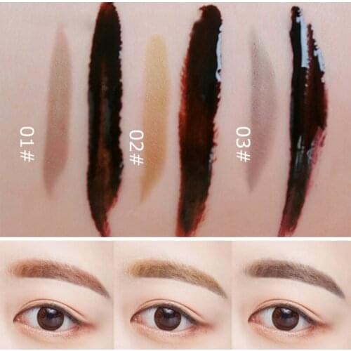 Peel Off Eyebrow Tattoo Gel Black Coffee Gray Tattoo Brow Gel Tint Waterproof