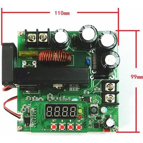 B900W CNC DC stabilized constant current adjustable boost module voltage and current meter 120V15A charger