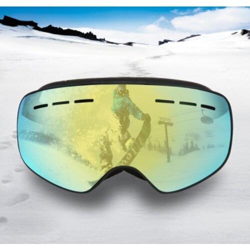 UV400 Anti-fog Girls Boys Snowboard Goggles Children Sport Double Layer Skiing Glasses Large Spherical Eyewear