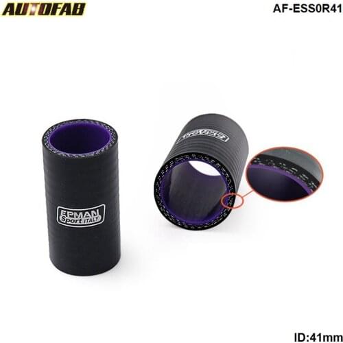 Straight Silicone Hose 1.61" 41mm Intercooler Coupler Tube Pipe Black For Honda CIVIC B18C AF-ESS0R41