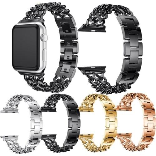 New Link Crystal Alloy Band for Apple Watch Series 1/2/3/4 Strap Bands 40mm 44mm 42mm 38mm Luxury Metal Watch Bands Wristband