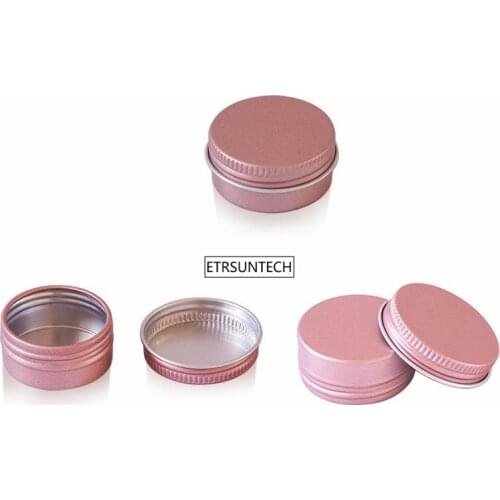 Rose Gold 10g 15g 25g 60g Aluminum Jars Lip Balm Pot Skin Care Cream Eyeshadow Lipgloss Liquid Base Foundation Container Tins