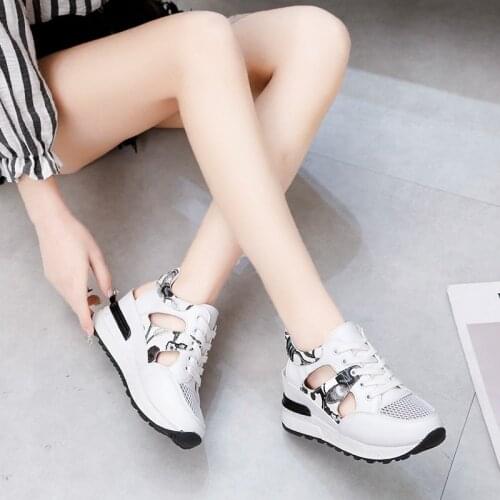 Stylish Brand 2021 New Womens Casual Shoes Breathable High-Heeled Casual Shoes Sports Shoes Sneakers Zapatos De Mujer