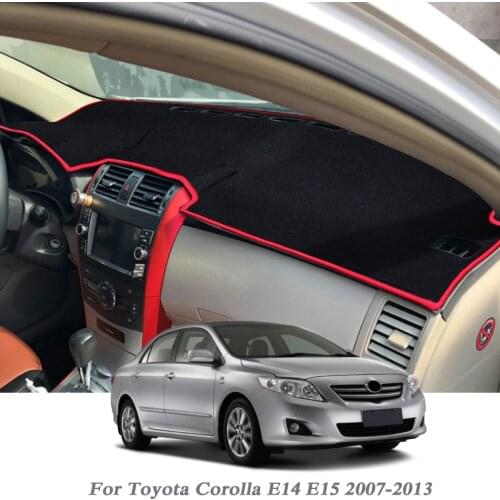 Car Styling Dashboard Protective Mat Shade Cushion Pad Rose Carpet For Toyota Corolla E14 E15 2007-2013 Auto Interior Accessory