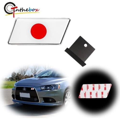 Gtinthebox Universal Japan Flag Rising Sun Emblem Badge w/Grille Aluminum Plate Car Styling Fits For Toyota, Honda etc