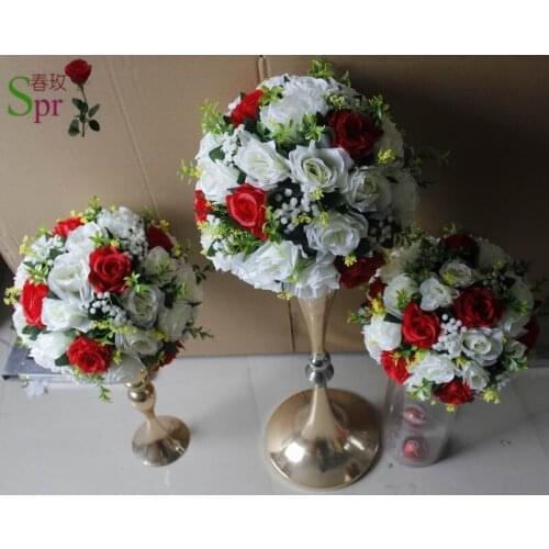 SPR NEW table centerpiece flower ball artificial rose wedding flower wall backdrop road lead arch flower party arrangement