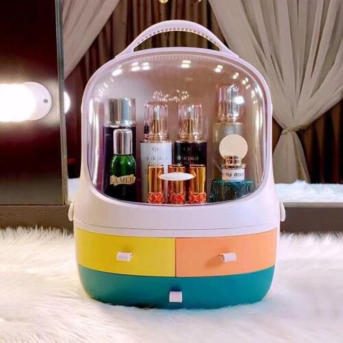 Large Capacity Cosmetic Storage Box Makeup Organizer Jewelry Nail Polish Make Up Container Desktop Drawer Beauty Storage Case