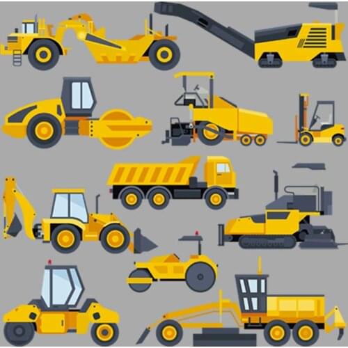 Grabexcavator Iron On Patches Appliqued Fashion Diy Vinyl Tops Heat Transfer Thermal Stickers Boy Love Cars