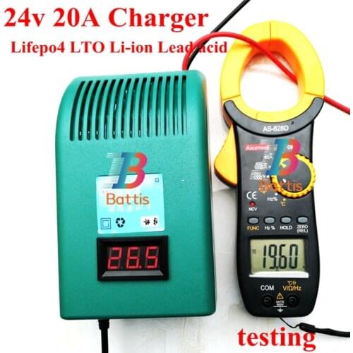 24V 20A charger 24v 29.2V 20A lithium li-ion 8S 29.4V 20A lifepo4 10S 28V 20A LTO battery charger lead acid with display charger