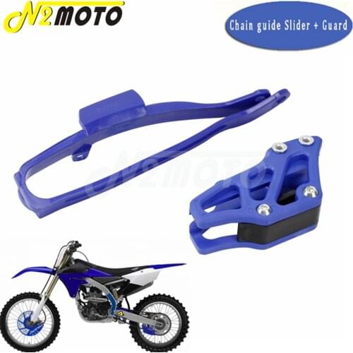 Blue Motorcycle Swingarm Protector Chain Slider + Chain Guide Guard For Yamaha YZ125 YZ250 YZF250 YZF450 WR250 WR450 2007-2019