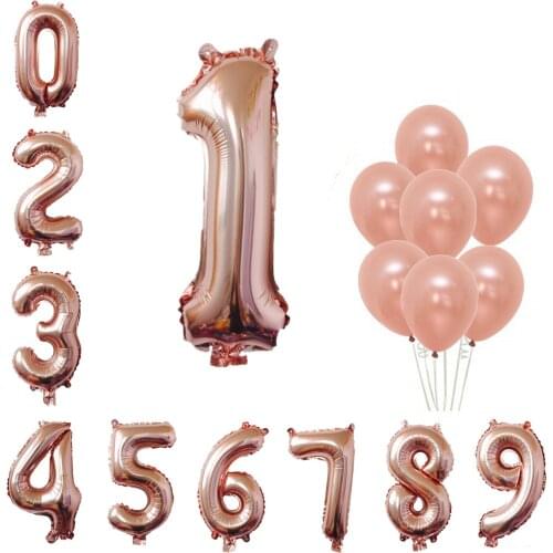 ZLJQ First Birthday Decorations For Girl Princess Rose Gold Balloon Kit 1st Bday 1 Year Old Happy Birthday Decoration Kids Ball